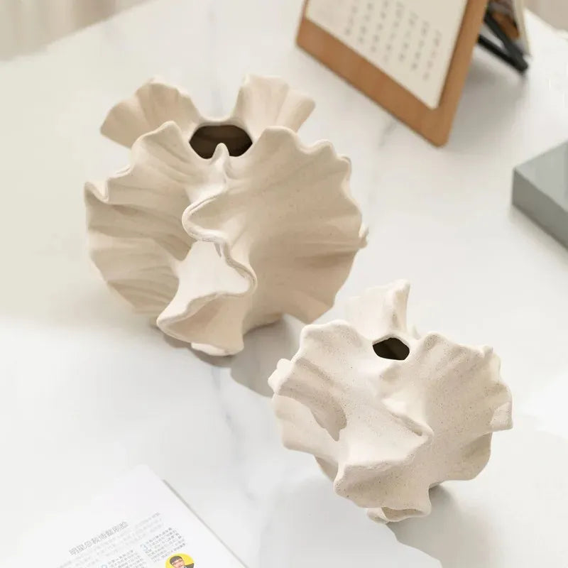 Petal Waves Porcelain Vase